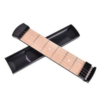 1Pc Mini Guitarra Portátil de Bolsillo de Práctica de Guitarra De 6 Cuerdas Guitarra Entrenador Gadget Para Principiantes