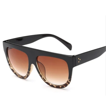 La moda de la parte Superior Plana de Gradiente Marco de Gafas de sol de las Mujeres De 2020 Retro Gran Marco de Gafas de Sol de Moda de la Marca del Diseñador UV400