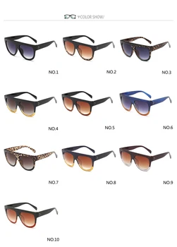 La moda de la parte Superior Plana de Gradiente Marco de Gafas de sol de las Mujeres De 2020 Retro Gran Marco de Gafas de Sol de Moda de la Marca del Diseñador UV400