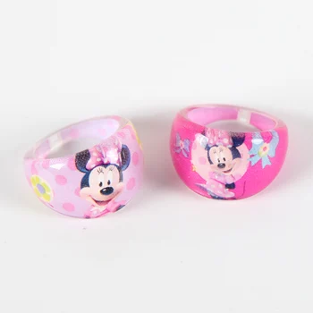24pcs/lote de Minnie Mouse Fiesta de Regalos para los Invitados de los Anillos de los Niños Anillos Bebé de la Fiesta de Cumpleaños Decoración de Favores Suministros
