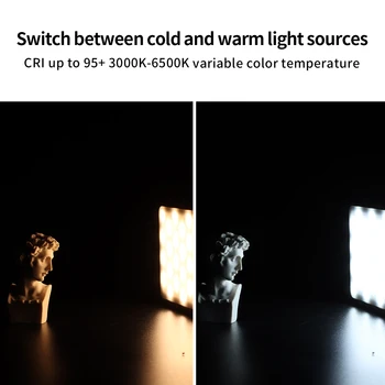 VIJIM VL-3 3000-6500k CRI 96 a todo Color del RGB LED Luz de Vídeo DSLR de Luz Con Pantalla OLED de Estudio de Fotografía de Luz de Relleno