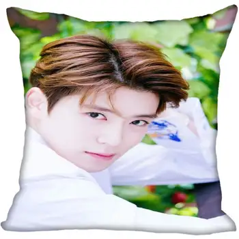 Personalizado Kpop NCT JaeHyun Impreso Fundas de almohada de seda Cuadrado 40x40,35x35cm Un Lado de la funda de Almohada de Satén de Logotipo Personalizado