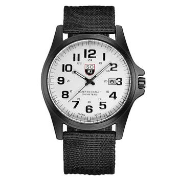 Hombres Reloj de Cuarzo relojes de Pulsera de Moda de Negocios de Gran Dial Correa de Nylon de Lujo Relojes relogio masculino relojes hombre 408