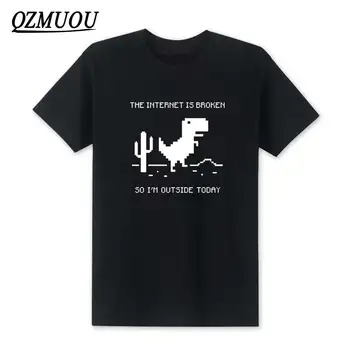 Nueva 2020 de la Moda de La Internet Está Roto Página Web del Equipo T-shirt de Verano de la Camiseta de los Hombres Divertidos O de Cuello de Algodón de los Hombres Tops Camisetas XS-XXL