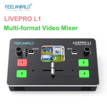 Feelworld Livepro L1 HDMI Switcher de Vídeo Multi-Formato de Mezclador de Vídeo en Tiempo Real de la Transmisión en Vivo Brocasting Studio Registro Switcher
