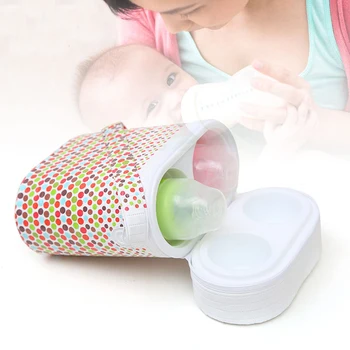 Bebé Enfriador de botellas Almacenamiento de Leche Materna Fresca-mantener la Taza Individual/Doble Aislamiento de Calor de Almacenamiento de la Alimentación de la Leche Barril de Color al Azar