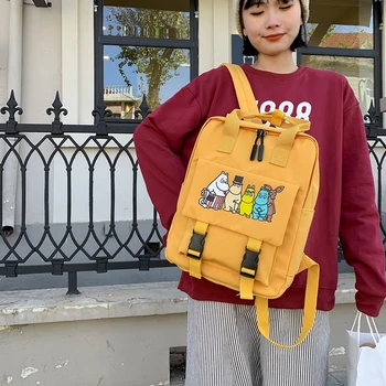 Harajuku Mochila del Estudiante Mujer Linda Bolsa de la Escuela para las Niñas Adolescentes de la Mochila Kawaii Mujer de Moda Bolso de Libro de la Señora Bolso de Lujo