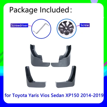 Coche Guardabarros Para Toyota Yaris Vio Sedán XP150~2019 Revestimiento de Salpicaduras de Barro de la Guardia Mudflap Proteger los Accesorios del Coche Guardabarros