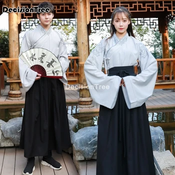 2021 hanfu oriental par traje chino de la canción de la dinastía ming hanfu hombres azul hanfu cosplay par hanfu dalam tv bordado del cabo