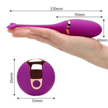 Control Remoto inalámbrico Vibrador Bala Huevo Vibrador USB de carga Estimulador de Clítoris Vaginal Masaje Bola de Juguetes Sexuales para Mujeres