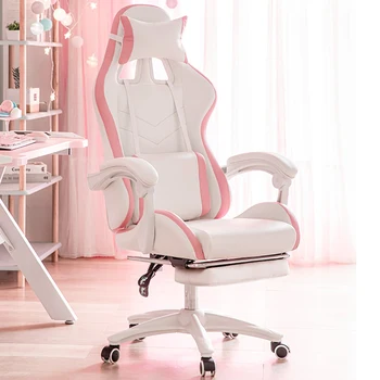 WCG rosado Lindo juego de la silla chica equipo sillas de moda para el hogar confortable ancla en vivo presidente Internet cafe silla gamer