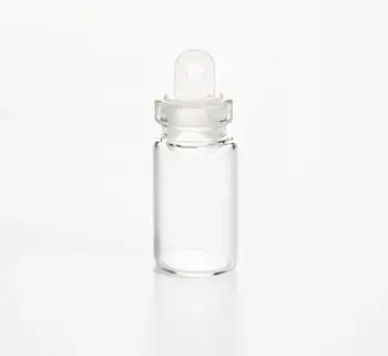 1000pcs/lot 11*22mm 1ml Claro Colgantes de Cristal de Almacenamiento de la Botella Mini Vacío Pequeño Frasco Frasco de Plástico con Tapón Encanto Recipiente de Vidrio