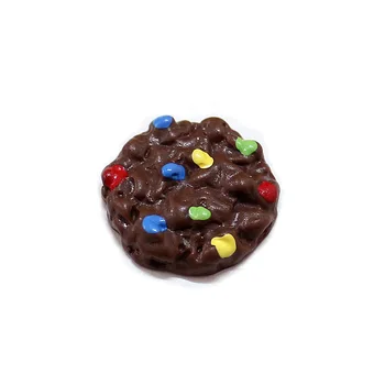 20pcs Simulación de Resina de Galletas de Chocolate Kawaii Comida para Jugar las planas de Artesanía Cabujón de Scrapbooking Para el Teléfono de Shell Adornos