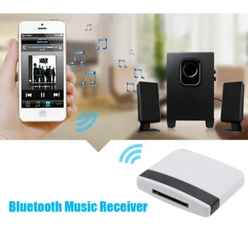 De Música Bluetooth Adaptador Receptor de Audio Bluetooth Altavoz A2DP Receptor de Música De 30-Pin Dock A2DP Receptor de Audio para iPod iPhone PC