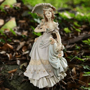 Europa Victoriana Chica Estatua De La Moda Carácter Belleza Figuritas De Resina, Artesanías De Regalo De Boda Creativa De La Decoración De La Casa Ornamento De Arte