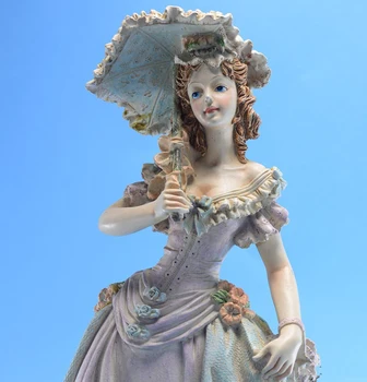 Europa Victoriana Chica Estatua De La Moda Carácter Belleza Figuritas De Resina, Artesanías De Regalo De Boda Creativa De La Decoración De La Casa Ornamento De Arte