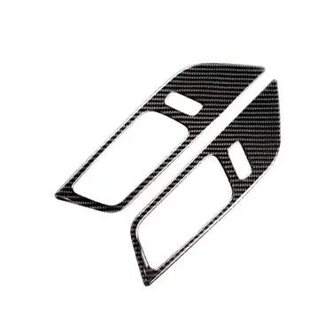 4 piezas de Fibra de Carbono de la Puerta Manija de la Tapa de Tazón Conjunto de Recorte Para el Ford Mustang+ Coche Decoración Interior Conjunto