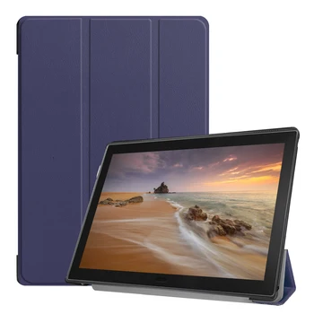 El plegamiento de caso Para Lenovo Tab E10 10.1 pulgadas tablet 2019 TB-X104F TB X104F delgada protectora de la PU de la funda cubierta del soporte Para Lenovo tab E10