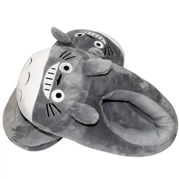28cm Anime Mi Vecino Totoro de Peluche Zapatillas de Peluche Suave Zapatos de Interior Caliente del Invierno Para Mujer Y Hombre Dropshipping