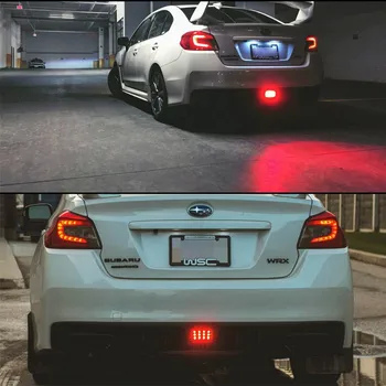 IJDM F1 Estilo LED en la parte Trasera Foglamp De 2011-hasta el Subaru WRX/STi Impreza XV Crosstrek, luz Estroboscópica Destellando LED Antiniebla Traseras, de Freno/