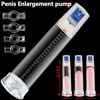 Eléctrico Principiante Bomba de Pene USB Recargable Automática de la Ampliación del Pene de Vacío de la Erección del Pene Extensor de la Ampliadora Masculina Juguete del Sexo