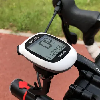 Meilan M3 GPS, ordenador de Bicicleta con GPS de bicicletas Velocímetro Velocidad Altitud horario de verano el tiempo de Viaje Inalámbrico impermeable roja juventud ordenador de la bicicleta