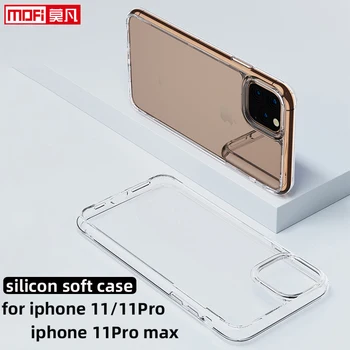 Claro caso para el iPhone de 11 casos de iphone 11pro de la cubierta de TPU transparente de silicona suave de la espalda mofi ultra delgado iphone de apple 11pro máximo de la cubierta