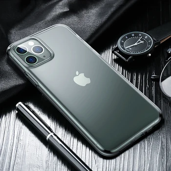Claro caso para el iPhone de 11 casos de iphone 11pro de la cubierta de TPU transparente de silicona suave de la espalda mofi ultra delgado iphone de apple 11pro máximo de la cubierta