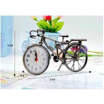 1Pcs de Bicicletas Retro Reloj de Diseño Fresco Reloj de Estilo Creativo de la Oficina de la Casa de Reloj de Mesa de la Vendimia de Hierro Reloj Grande de la Decoración de Regalo Dropshipping