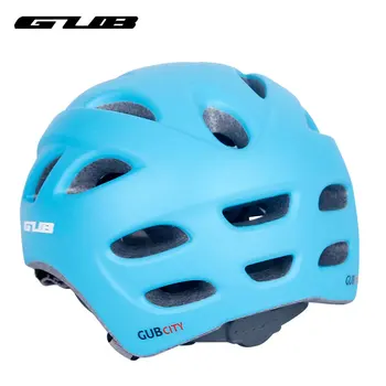 GUB Casco de Bicicleta Integralmente moldeado 18 rejillas de Ventilación de Aire de Bicicleta Tapa de Seguridad W/ Ala Unisex Desgaste de la Ciudad de L 56-60CM Protección de la Cabeza