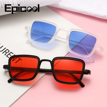 Epicool Cuadrado Clásico de Gafas de sol de las Mujeres de Color Caramelo Océano de la Lente de gafas de Sol de las Señoras Gafas de sol de Marco de Plástico oculos UV400