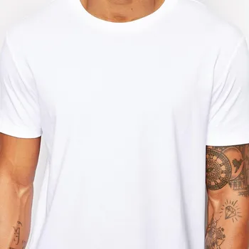 2021 Blanco Casual Larga Tamaño Mens Hip hop Tops Ropa extra larga t-shirts para hombres de Palangre t-shirt de Manga Corta camiseta
