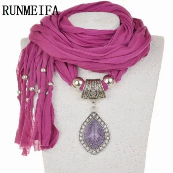 Nuevo Diseño de la declaración de la bufanda de la joyería del collar para las mujeres de moda de Lujo Encantos accesorios collar de la bufanda Bufandas en stock