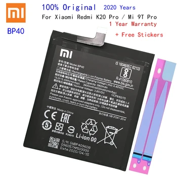 Original de la Batería de Reemplazo BP40 Para Xiaomi Redmi K20 Pro / Mi 9T Pro Teléfono Genuino de la Batería de 3900mAh