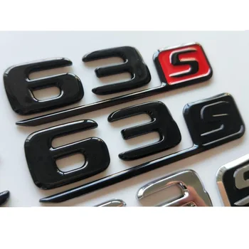 Chrome Letras Negras Número de Tronco Insignias de los Emblemas Insignia Emblema etiqueta Engomada para Mercedes Benz X253 C253 W253 GLC63s GLC63 S AMG SUV