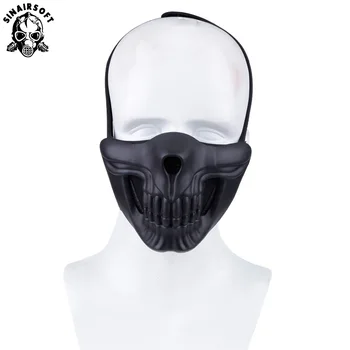 Táctica Cráneo de la Mitad de la Máscara de la Cara Para la Caza de Airsoft Paintball Outboor de Halloween Cosplay CS Disparo Multi-estilo de las Máscaras Protectoras