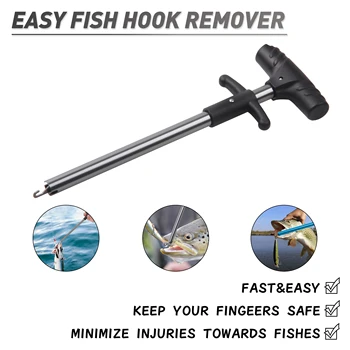 T-Tipo de 24cm de Aluminio Fácil de Pescado Gancho de Remover las Herramientas de Minimizar Las Lesiones Herramientas de Aparejos de Pesca Accesorios