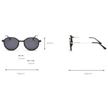 Peekaboo TR90 polarizadas mujer de las gafas de sol para los hombres transparente armazón de metal retro gafas de sol para conducir de alta calidad de estilo coreano