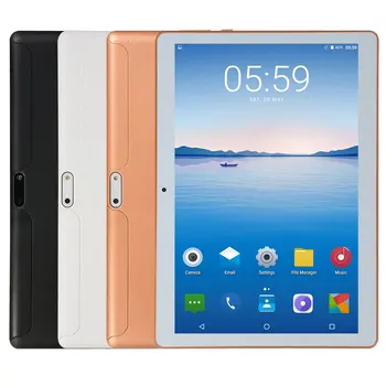 10.1 Pulgadas Portátil Portátil Android Tablets Android Wifi del Equipo Mini Netbook de Doble Cámara de Doble Sim Tablet Gps del Teléfono de la UE en BLANCO