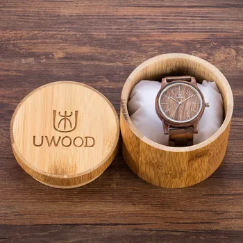ENVÍO de la GOTA de Madera del Reloj de las Mujeres Relojes de Bambú de Madera, Relojes de Pulsera para hombre y Mujer Con Correa de Cuero relogio masculino