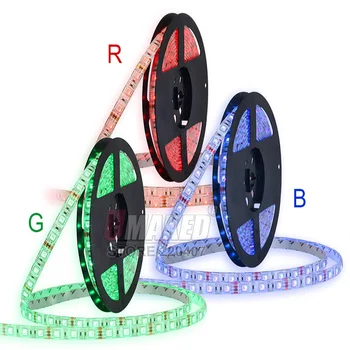 Impermeable 5050 SMD LED tira de 5M 12V fexible led cinta de opciones la cinta de luz,60 LED/M,blanco/cálido /azul/RGB/verde/rojo/amarillo ing