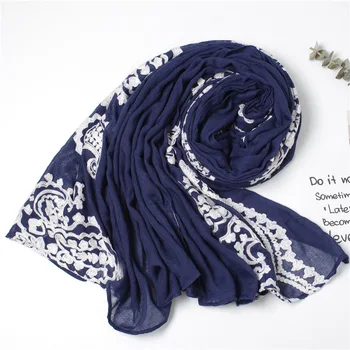 La Bufanda de seda de Lujo de la Marca Nueva de Ropa de cama de Algodón Chal de la Marina protector solar Chal Mujeres pashmina poncho bufandas de gasa hiyab bufanda manta