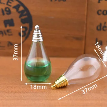 10pcs 28*18 mm de Vidrio Transparente en forma de Lágrima de la Botella Para Miniaturas de Decoración para el Hogar Bonsai de Artesanía Jardín Adorno de Decoración para la Fabricación de Joyas