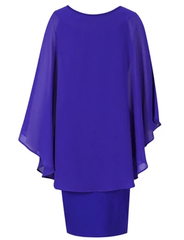 Maketina 2020 de las Mujeres Más el Tamaño de la Colmena de Vestido Vintage Vestido Sexy con el Cabo de Mini Llamarada de la Fiesta de Cóctel Vestido de Talla grande