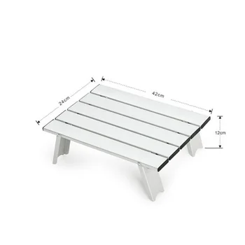 Ultraligero de mesa al aire libre, mini plegable portátil de Senderismo mesa Escritorio mesa de picnic de luz de aluminio de viaje tabla para acampar salvaje