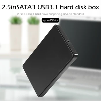 USB 3.1 SATA3 Unidad de Disco Duro del Equipo de Seguridad de 2,5 pulgadas Recinto de la Casa de Partes de las unidades SSD HDD Cuadro de Disco Tipo C 3.1 Caso
