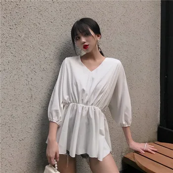 Blusas de Mujer Suave y Cálida de Moda Elegante partido Hembra Hermosa Simple 2020 de Alta calidad de Estilo coreano Flojo de Ocio de Diario de Mujer