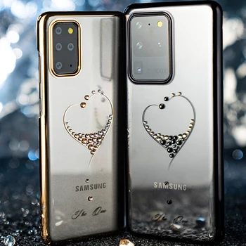 Original Kingxbar de Lujo Cromado Duro de la PC de Cristales de diamantes de imitación Caso Para Samsung Galaxy S20 Ultra Plus de Moda Delgada de nuevo Caso de la Cubierta