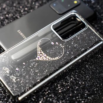 Original Kingxbar de Lujo Cromado Duro de la PC de Cristales de diamantes de imitación Caso Para Samsung Galaxy S20 Ultra Plus de Moda Delgada de nuevo Caso de la Cubierta
