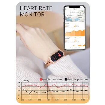 SCOMAS las Mujeres de Lujo de Reloj Inteligente S78 IP67 Impermeable de la Frecuencia Cardíaca Presión Arterial Monitor de Fitness Tracker Mejor Regalo Smartwatch